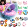 thumbnail image 2 of Baby Inflatable Swimming Rings Baby Float Circle Swimming Inflatable Infant Floating Swim Pool Accessories Sunshade Circle Toys Pink Rainbow Horse, 2 of 6