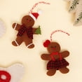 thumbnail image 4 of Adornos De Gingerman, Figurita De Gingerman Colgante De Felpa Para Árbol De Navidad, Decoración De Corona De Navidad, Decoraciones Para Fiestas Y Festivales 4 Uds. Advancent HA038633-00, 4 of 6