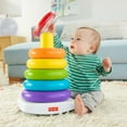 thumbnail image 4 of Fisher-Price Giant Rock-a-Stack Infant and Toddler Stacking Toy, 14+ Inches Tall, Baby Toy for 12 months and up, 4 of 8