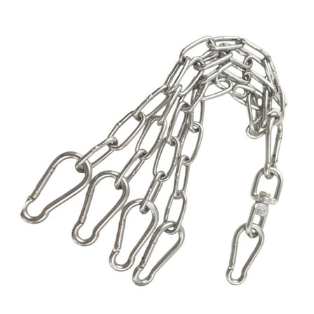 Punching Bag Hanger Connecting Hook Chain Stainless Steel Swivels Chain with Hook for Heavy Bag, Gym Swing, and Hammock