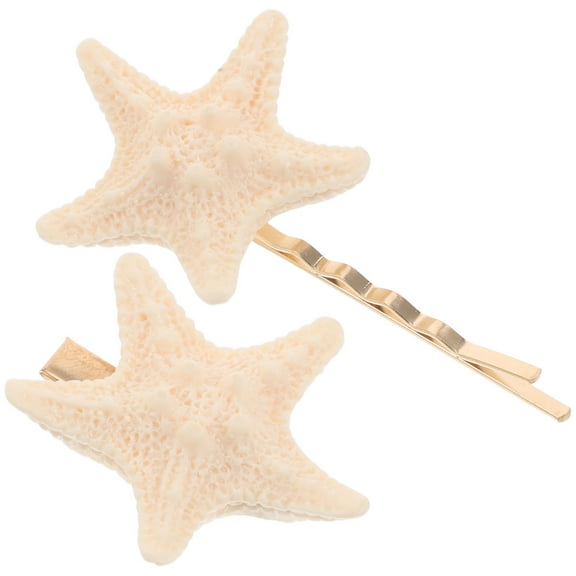 Masteelf 2pcs Star Hair Clip Sea Star Hairpins Seashell Clips Accessories Mermaid Costume Hair Accessories for Mermaid Halloween Beach Costume