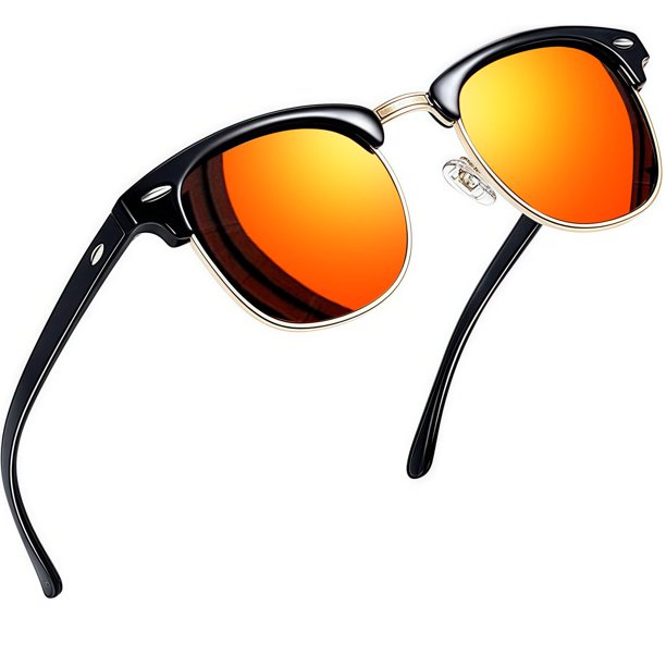 Gafas de sol Joopin Trendy Club Masters con efecto espejo rojo polarizado