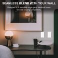 thumbnail image 3 of KAKOWELY Blank Outlet Cover Plate Rectangular Plastic Home Decor 1Pcs, 3 of 8