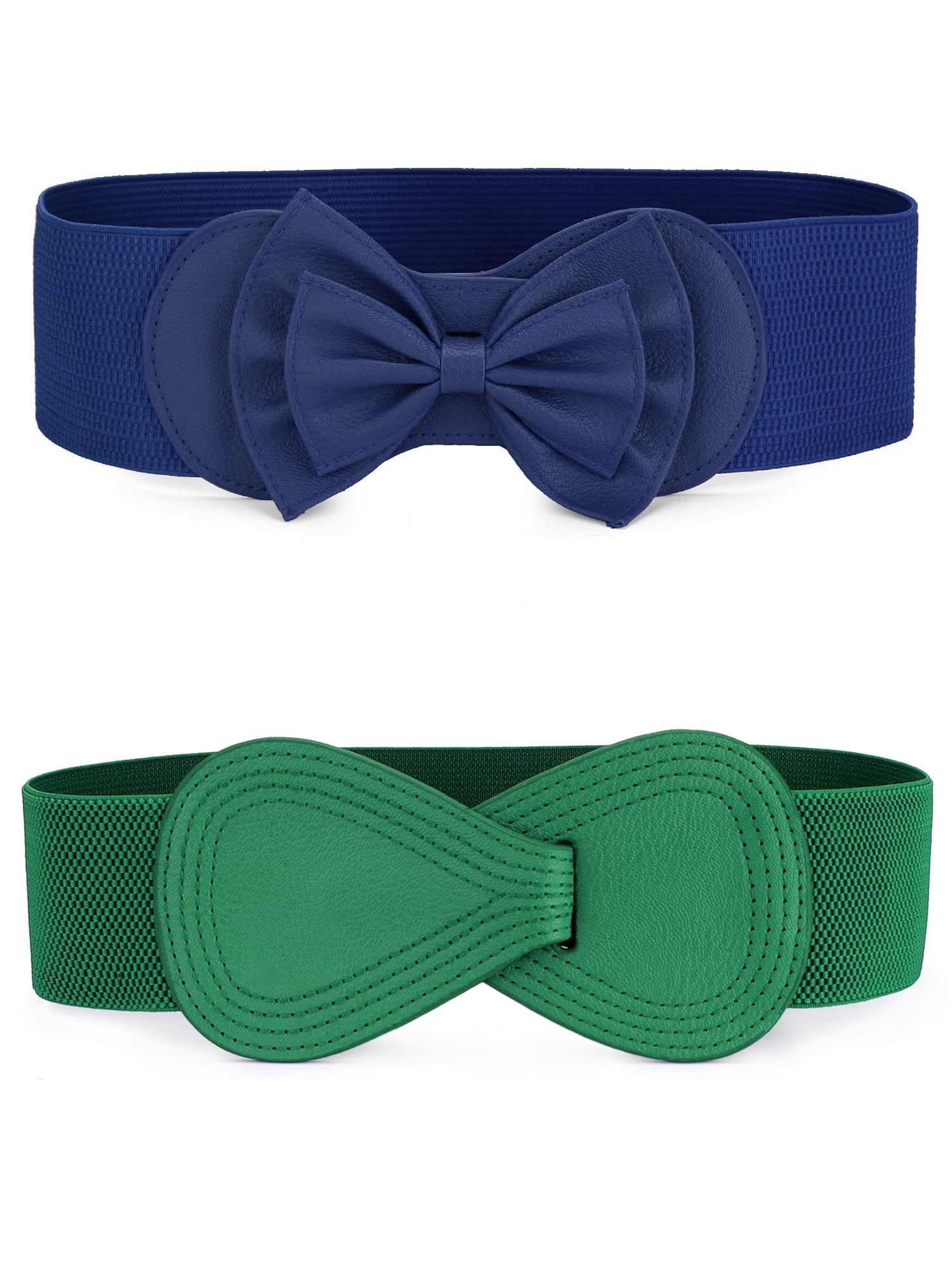 9135 Women Elastic Belt Wide Waist Belts For Dresses 8-shaped Interlock 4256a9b7-823a-43ae-8497-  main image 3