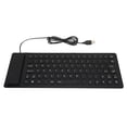 thumbnail image 3 of Folding Silicone Keyboard, Foldable Silicone Keyboard Plug and Play 85 Keys Foldable Design  For Desktop Black, 3 of 8