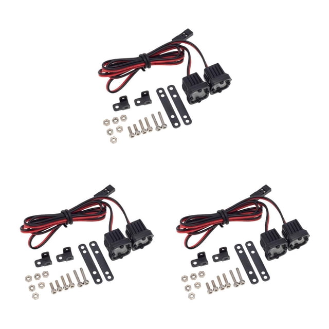 ZLight Plastic Bumper Lamp Adjustable Spotlight Lightweight Searchlight LED Light DIY Accessories for 1/10 -4 SCX10 90046 One for Two 3Set