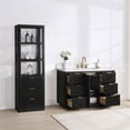 thumbnail image 4 of Cadiz 48" Single Vanity in Fir Wood Black with Composite top in Lightning White, 4 of 18