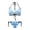 Blue Palm Tree Print, variant on Jamaican Flag Heart Print Halter Bikini Set Two Piece Triangle Swimsuit for Beach Vacation Pool Party Sexy Tie Side Bathing Suit for Women