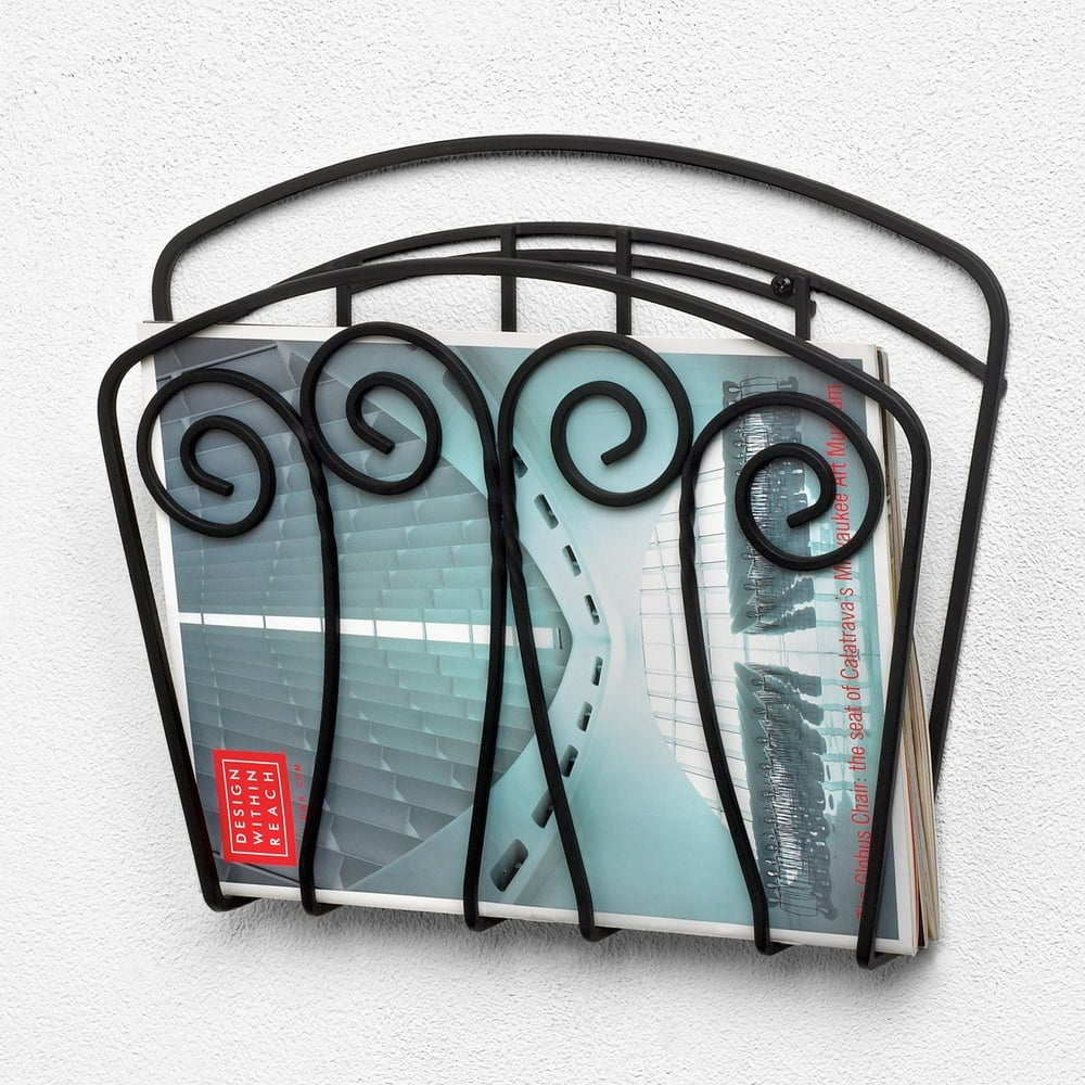 Spectrum Diversified Scroll Wall Mount Magazine Rack