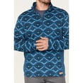 thumbnail image 3 of Powder River Outfitters Men's Southwestern Print Quarter-Zip Pullover Turquoise Medium  US, 3 of 4