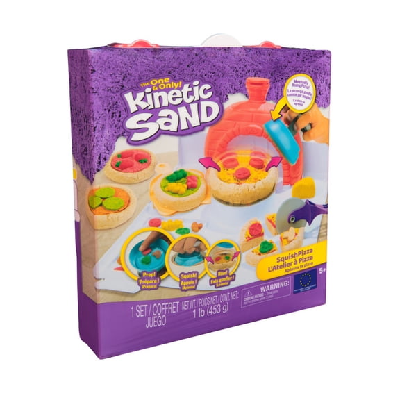 Set de Juego con Arena Kinetic Sand Squishpizza 10 Piezas