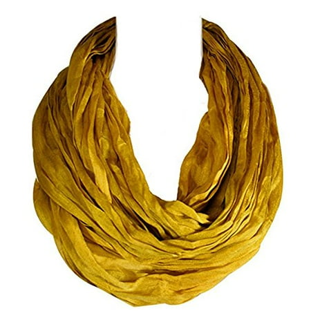 

Wrapables Lightweight Silky Soft Infinity Loop Scarf Gold Yellow