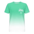 thumbnail image 5 of Dagegui Men's Big & Tall T-Shirt Summer Crew Neck Short Sleeve Tops Palm Tree Graphic Pullover Gradient Color Tee Beachwear Mint Green XXXL, 5 of 5