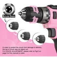 thumbnail image 4 of Taladro inalámbrico WORKPRO 20V rosa 2.0Ah con cargador, 4 of 8