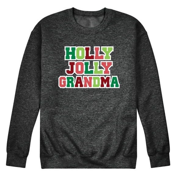 Instant Message - Holly Jolly Grandma - Men's Long Sleeve Crew Fleece Sweatshirt