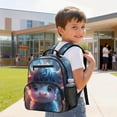 thumbnail image 3 of Pzuqiu Cute Highland Cow Print Kids Backpack for Boys Girls 3-6, 13.5 Inch Water Resistant Preschool Bookbag, Breathable Soft Lightweight Toddler School Bag with Multi Pockets, 3 of 7
