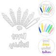 thumbnail image 2 of MasteelfCA 2 Sets Birthday Theme Cutting Dies High-carbon Steel Stencils Embossing Template, 2 of 7