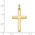 thumbnail image 3 of 14k Yellow Gold Hollow Cross Pendant Charm, 3 of 4
