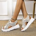 thumbnail image 3 of Sandalias de cuña de verano a la moda para mujer, zapatos de playa informales deportivos con plataforma, color beige esquí esquí Gafas de esquí, 3 of 5