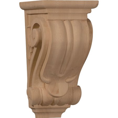 3 1/2"W x 4"D x 7"H Small Classical Corbel, Maple