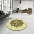 thumbnail image 3 of Ahgly Company Indoor Rectangle Patterned Mustard Yellow Area Rugs, 2' x 4', 3 of 6