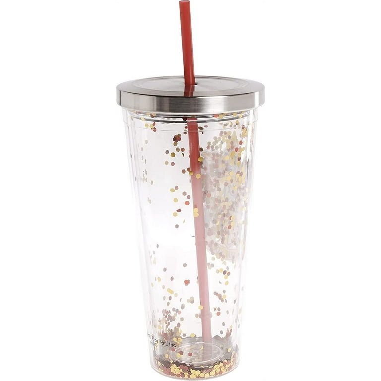 Spoontiques - Glitter Filled Acrylic Tumbler - Glitter Cup with Straw - 20  oz - Stainless Steel Lock…See more Spoontiques - Glitter Filled Acrylic