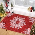 thumbnail image 3 of Runner Rug 2x3 Christmas Hallway Carpet Snowflake Washable Bedroom Carpet Xmas Holiday Decor Non Slip Kitchen Mat Indoor Decorative Throw Rug Dining Room Laundry Room Living Room, 3 of 9