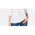thumbnail image 3 of Scoop-Neck Top Bright White M, 3 of 3