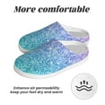 thumbnail image 6 of Wukai Multicolor Glitter Print Women's Indoor Bedroom Slipper Slip On Shoes, Unisex House Shoes with Anti-Skid Sole for Men, Gift for Women Men-35/36, 6 of 7