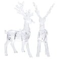 thumbnail image 6 of Gymnture christmas 2pcs Clear Acrylic Christmas Reindeer Figurines Standing Statues for Bookshelf, 6 of 10