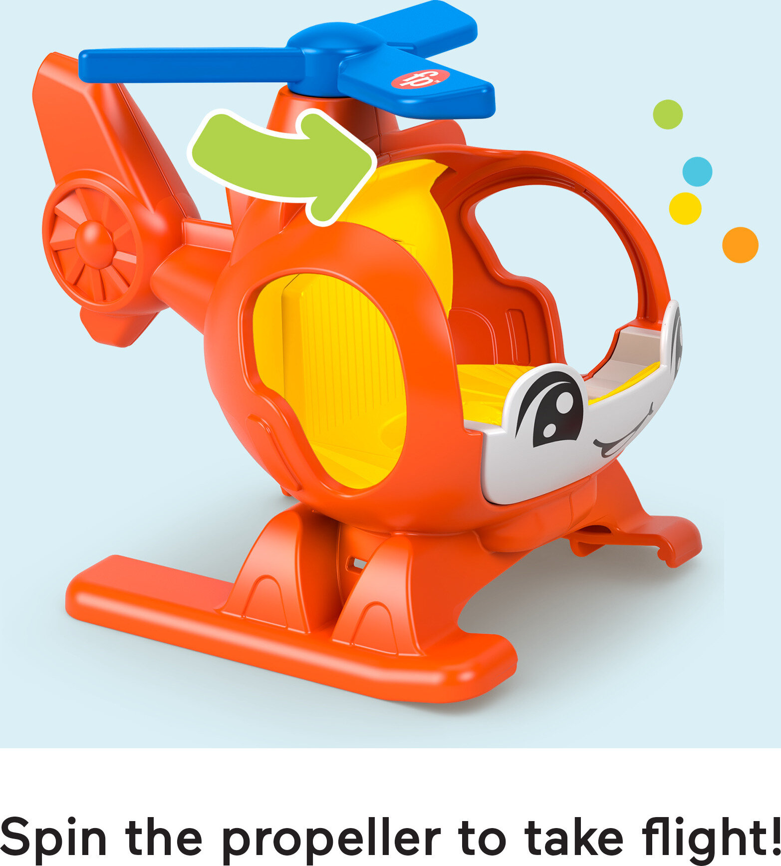 Fisher-Price Little People Helicopter Toy & Pilot Figure Set for Toddlers, 2 Pieces - image 3 of 6