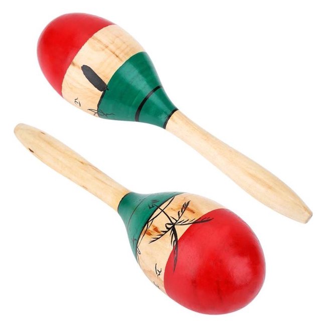 Sonajero de madera colorido Percusión manual de arena del martillo Gran instrumento musical con ritmo de salsa para fiestas, juegos. (Vistoso)
