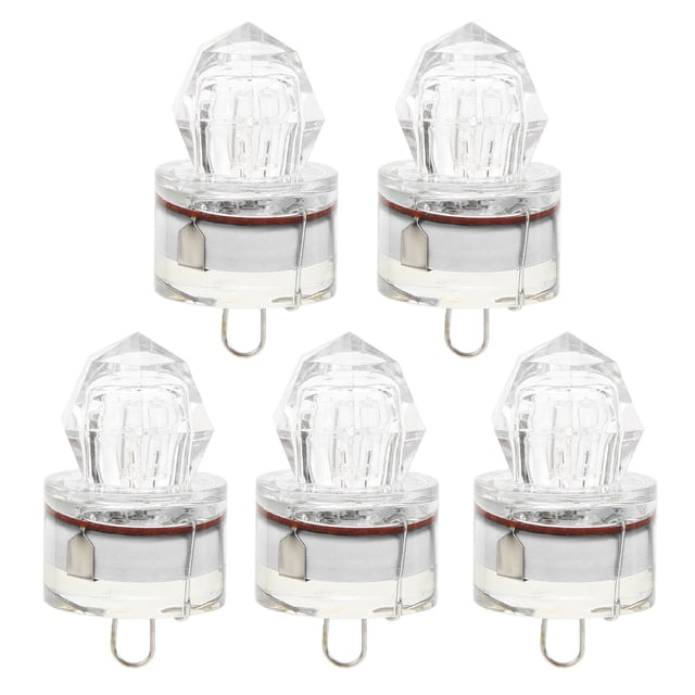 Bass Leurre Léger, Pêche Leurre Forme Légère LED Résistance à l'Impact 5Pcs pour Bleu d'Eau Douce, Vert, Rouge, Blanc