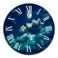 thumbnail image 2 of Designart 'Full Moon In Cloudy Night Sky Ii' Nautical & Coastal Wall Clock, 2 of 5