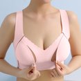 thumbnail image 6 of YWDJ Bras for Women Sleeping Closure in Back Sleep Bras No Underwire Breastfeeding Bras Wide Strap Full Coverage Comfy Bras Push up Wrap Lounge Bras Padded Comfy Solid Nursing Bras Pink 38, 6 of 9
