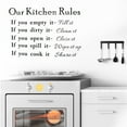 thumbnail image 3 of Unique Bargains Kitchen Rule Pattern Wall Stickers Removable Peel and Stick Wall Decal Sticker Decor Living Room Bedroom, 3 of 7