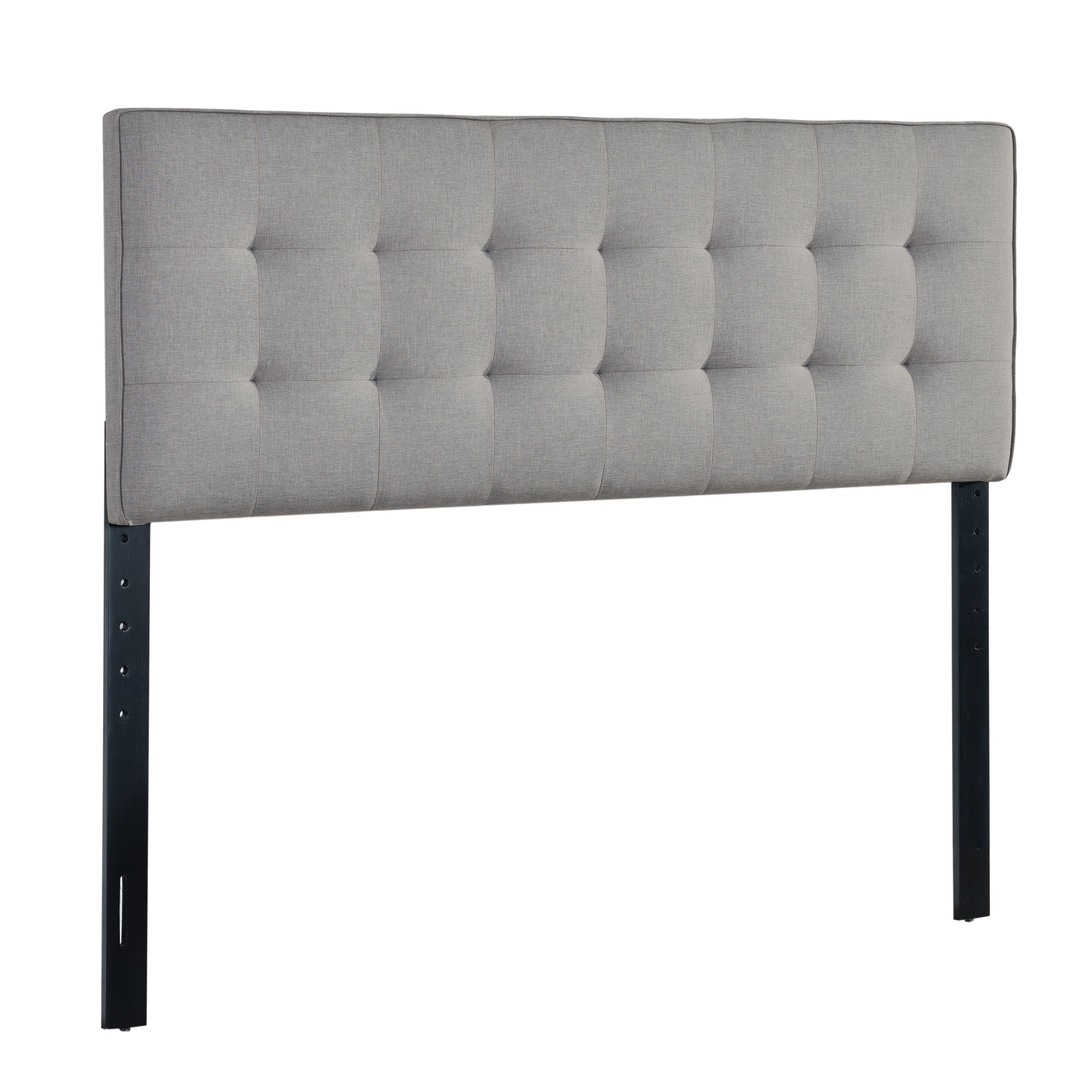 HomeFare Upholstered Queen Headboard and End of Bed Bench in Glacier Gray