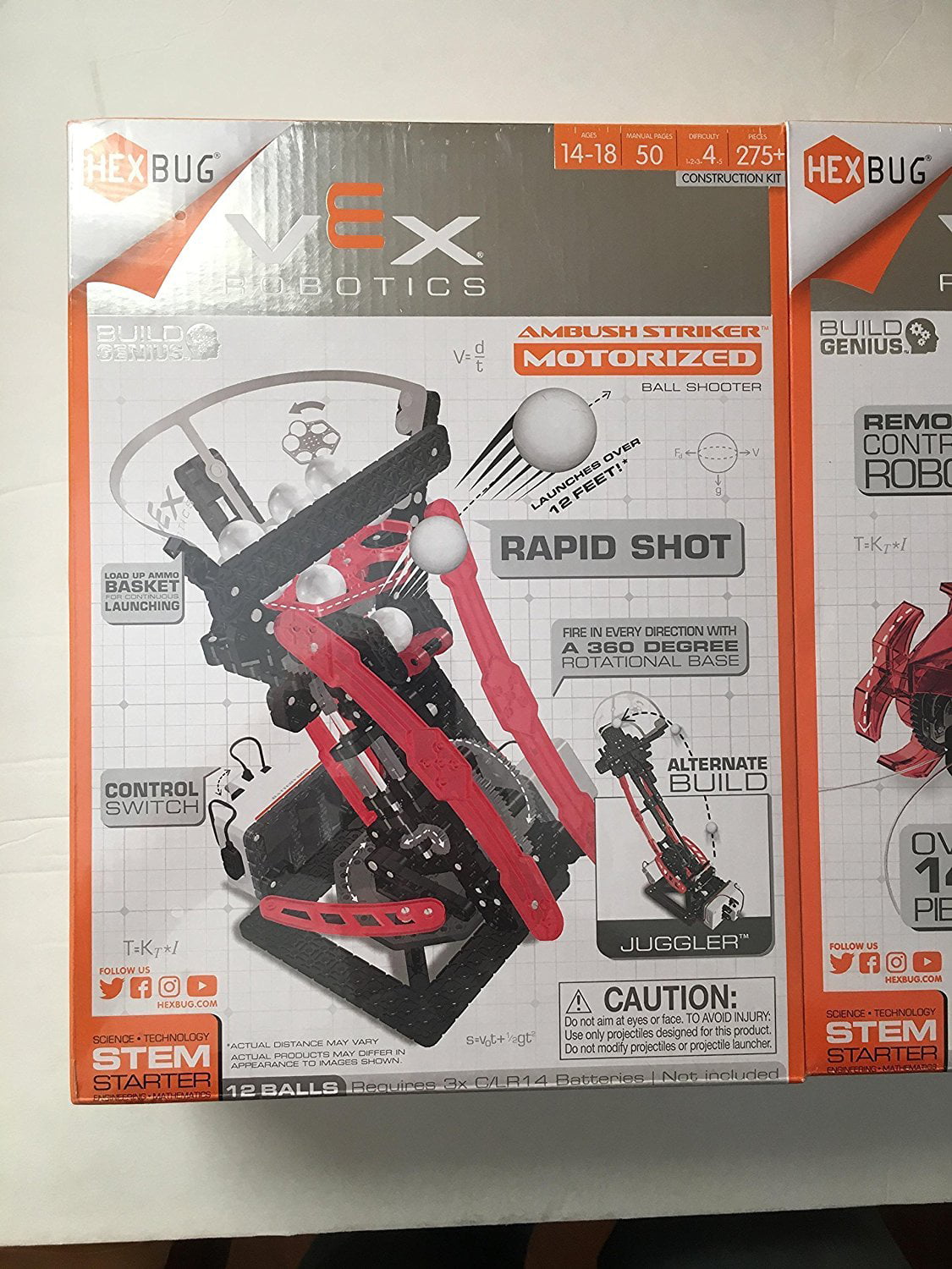 HEXBUG Vex Robotics 2 Pack-ambush Striker Motorized Ball Shooter Robotic ANT for sale online 