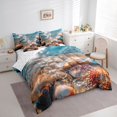 thumbnail image 2 of Manfei Cartoon Seashell 7 Pieces Full Size Bedding Sets,Calm Sea Water Full Size Bed in a Bag,Brown,Reversible, 2 of 8