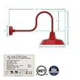 thumbnail image 2 of Cocoweb 16" Vintage LED Gooseneck Light in Red with Industrial Arm, 2 of 6