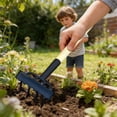 thumbnail image 3 of EGNMCR Tools&Home Improvement Small Garden Rake Hand Tool With Ergonomic Wood Handle High Carbon Steel For Loosening Weeding And Transplanting Compact Gardening Tool For Home Garden Rake, 3 of 8