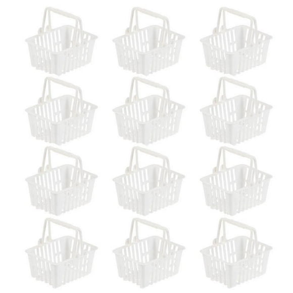 12pcs Mini Tote Baskets Shopping Baskets Handheld Baskets Toys For Kids