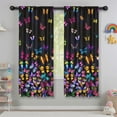 thumbnail image 5 of Blackout Kids Curtains,Black Butterfly Colorful Wings Pattern Childrens Insulated Curtains Set Of 2,Bedroom Essentials,Toddler Room Decor 42"x63", 5 of 5