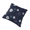 thumbnail image 3 of YFYANG Square Decorative Throw Pillow Case (Without Pillow Insert), Blue Floral Pattern Bedroom Sofa Car Cushion Cover, 22"x22", 3 of 9