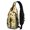 Sunflower and Gingham Orange Pattern, variant on Sunflower and Leaf Black Pattern Sling Backpack, Casual Day Sling Pack with Earphone Port, Breathable Padded Back Gift Ideas for Travel Shopping