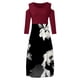 thumbnail image 4 of Vestido de fiesta de talla grande con cuello redondo y hombros descubiertos para mujer Fridja  NMB2193, 4 of 4