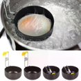 thumbnail image 1 of 4 Pack Stainless Steel Egg Poacher Folding Egg Poacher Pan Non-Stick Hang Ear Egg Boiler Egg Rings for Perfect Poached Eggs, 1 of 5