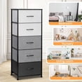 thumbnail image 6 of Pellebant 5-Drawer Dresser Indoor Household Kids Storage Chest Gray & Black, 6 of 9