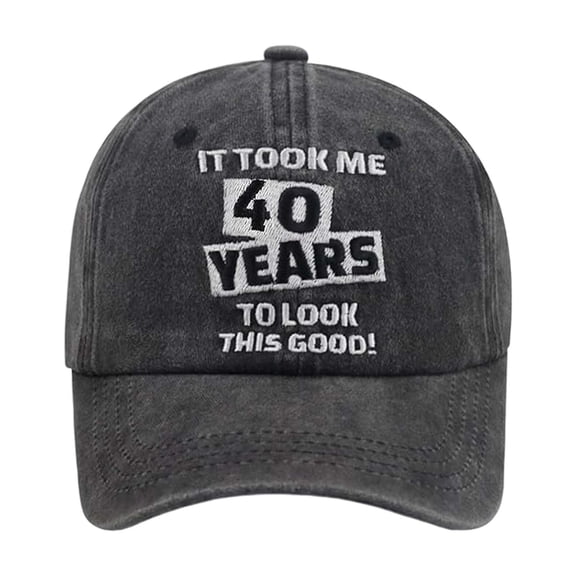 Unique Birthday Gift Baseball Cap Embroidery Washed Cap Vintage Dad Hat Outdoor Sun Protection Black