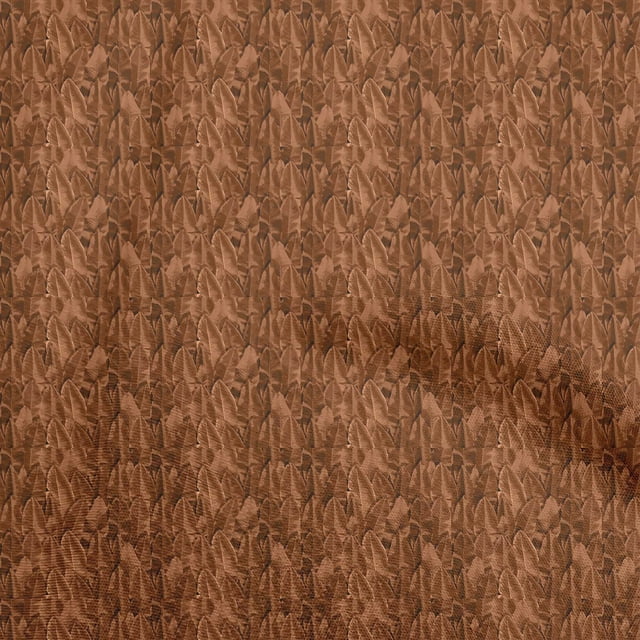 oneOone Cotton Poplin Rust Brown Fabric Ocean Underwater Life Sewing Craft Projects Fabric Prints By Yard 56 Inch Wide